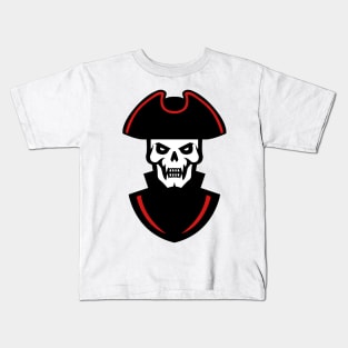 Captain Pirate Skull Face Logo Kids T-Shirt